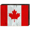 Clean Choice Flag of Canada Rustic Wooden Board Wall Decor CL2969902